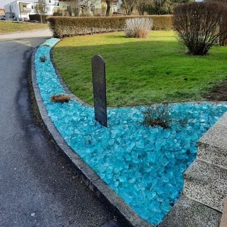 Glassteine in Türkis