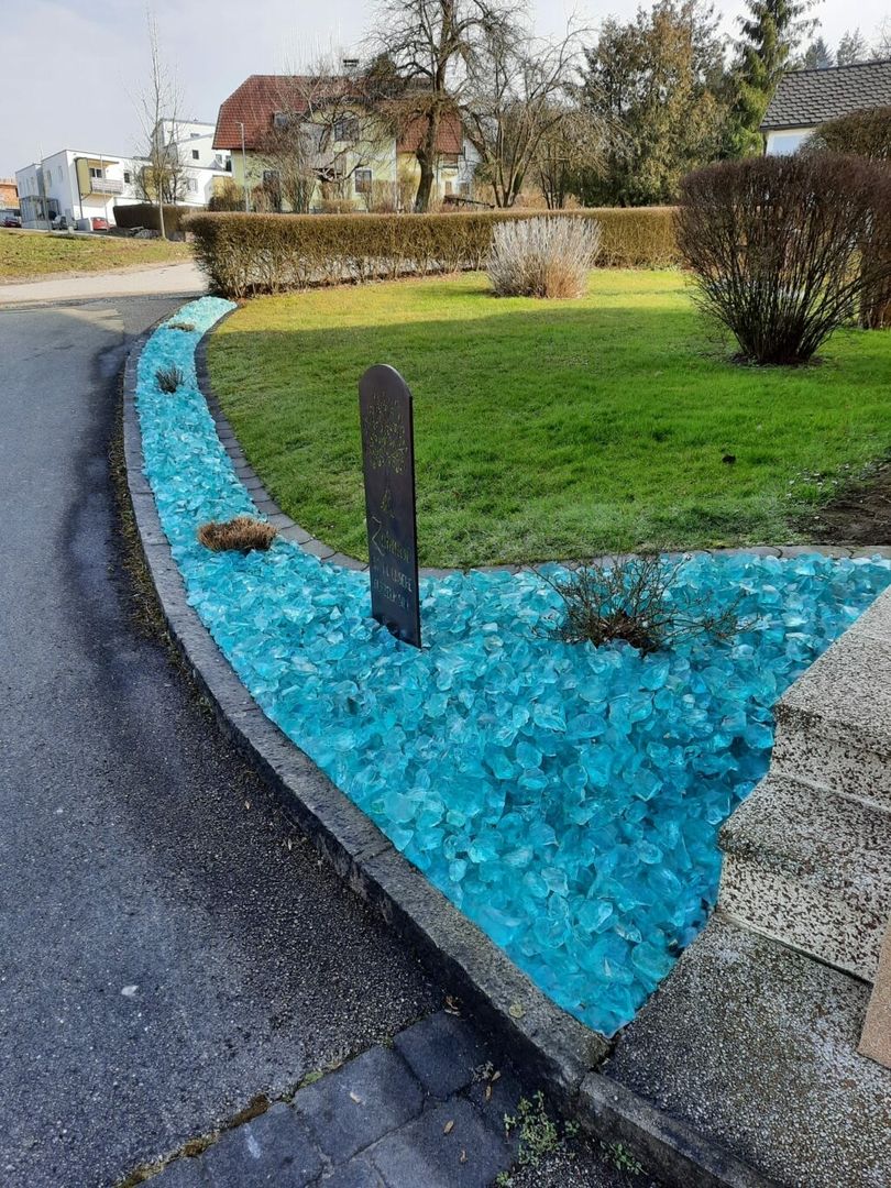 Glassteine in Türkis